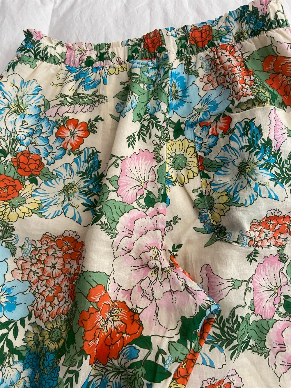 Trovata Cream Birds of Paradise Wide-Leg Floral